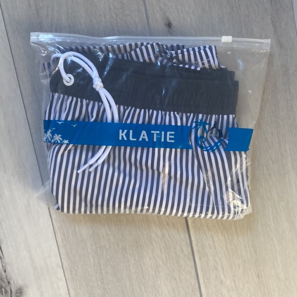 Klatie Light Blue Stripe (Lined Workout Shorts) XXL NWT and in packaging - Picture 6 of 7